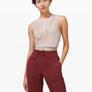 NWT Lululemon Time to Restore Tie Tank Top in Tan